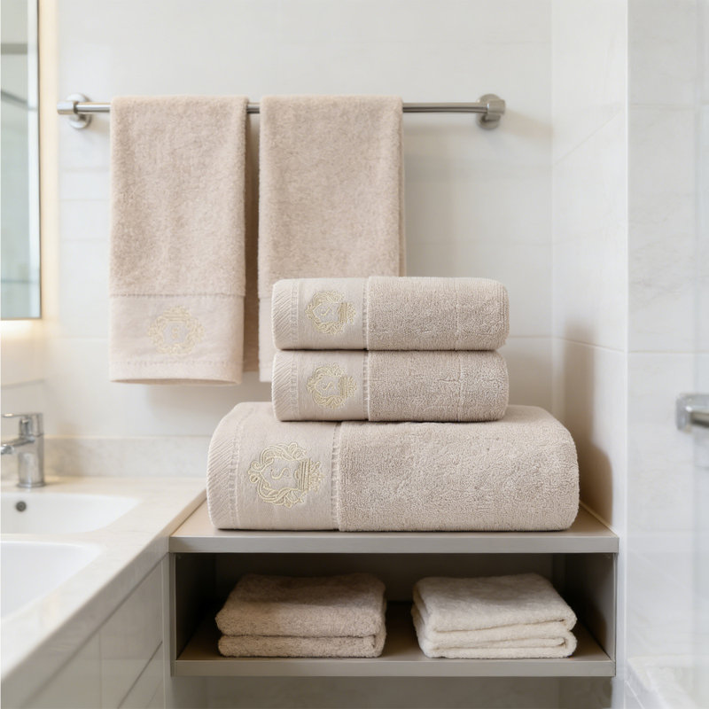 Hand Towel Set Of 3 Soft Cotton Highly Absorbent Decorative Hand Towels For Bathroom 13.78X28.74Inch - 2Pieces And 27.56 X 55.12Inch -1Piece
