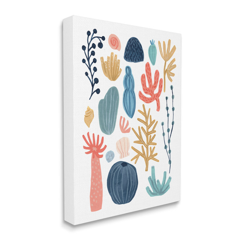 «Playful Sea Life» par June Erica Vess, Toile tendue, H 20 po x l 16 po