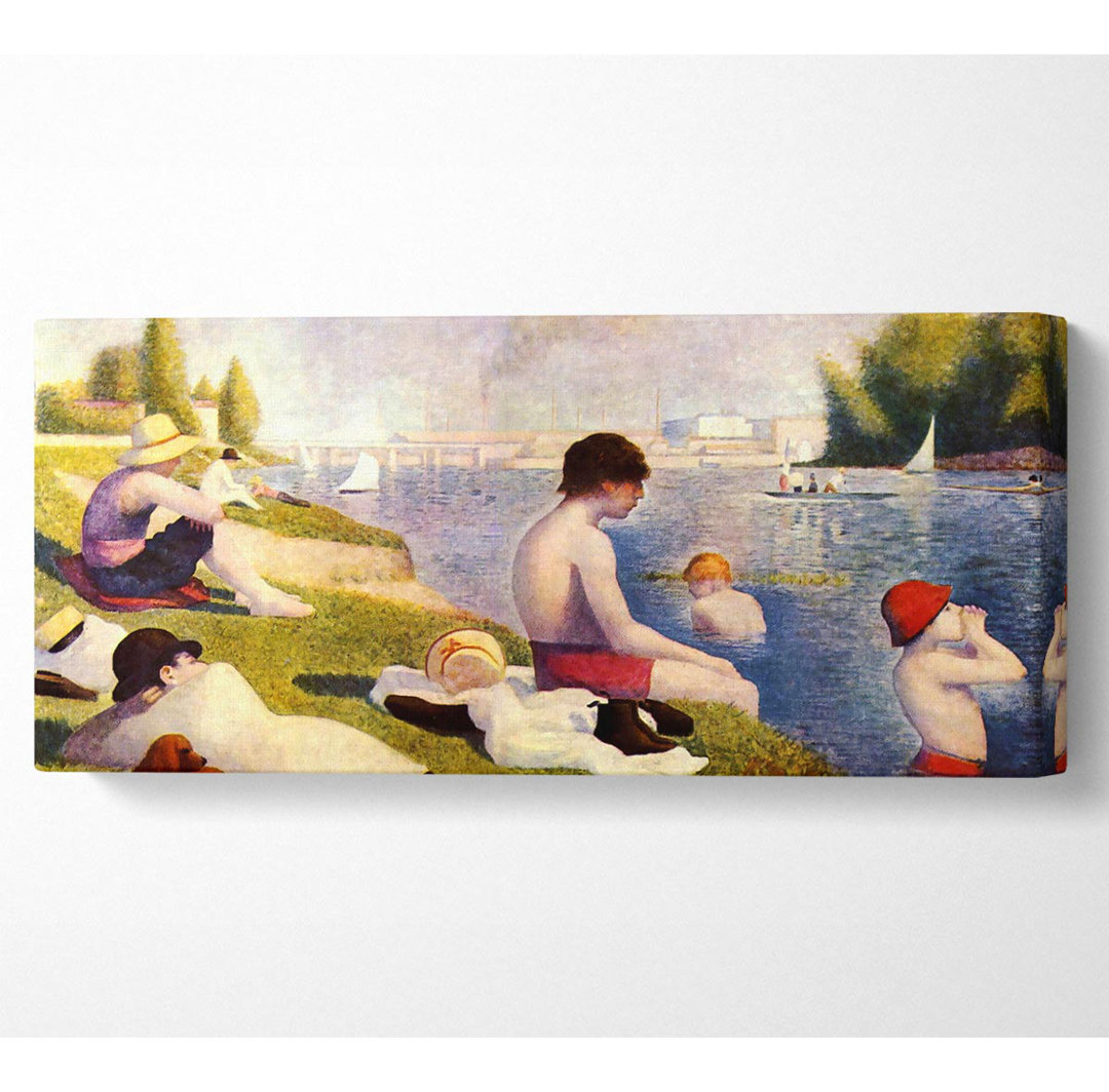 Seurat Ein Schwimmbad in Asnie`Re - Leinwanddrucke auf Leinwand