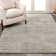 Petra Abstract Stripe Geometric Shag Gray/Ivory Rug