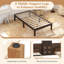 Base de lit plateforme en bois 14 po avec pieds en bois d'hévéa-1265319293-1265319280
