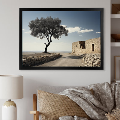 Arbre sur la route de la solitude, art mural sur toile