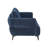 Chenille Upholstered Modern Track Arm Loveseat Blue