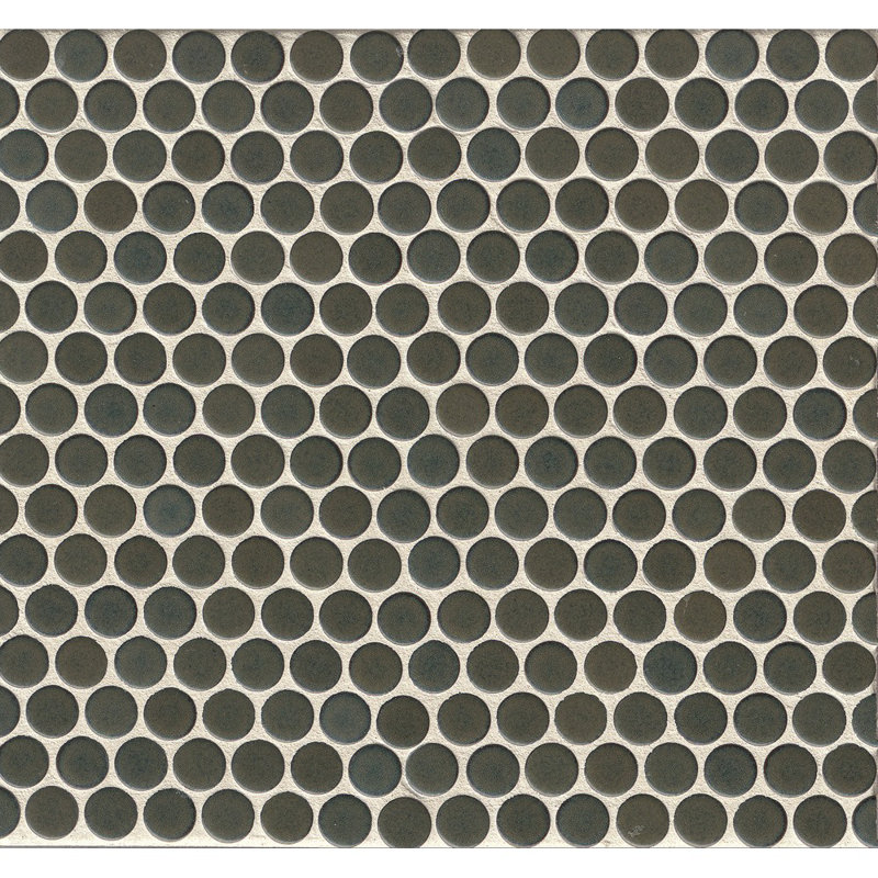 Penny Porcelain Mosaic Tile, Iron