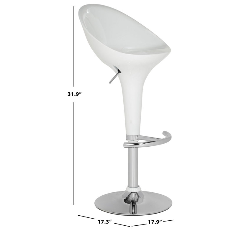 Bunky Swivel Counter Stool, White