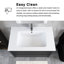 30 po W Meuble-lavabo mural simple avec lavabo blanc-1128942832