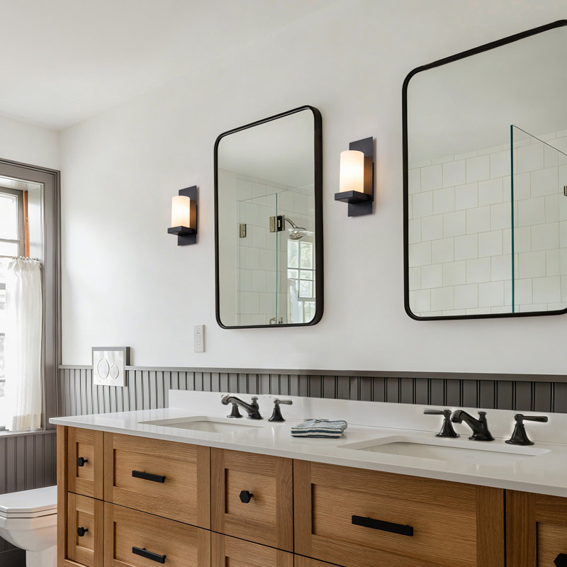 1 - Light Hardwired Dimmable Wall Sconce