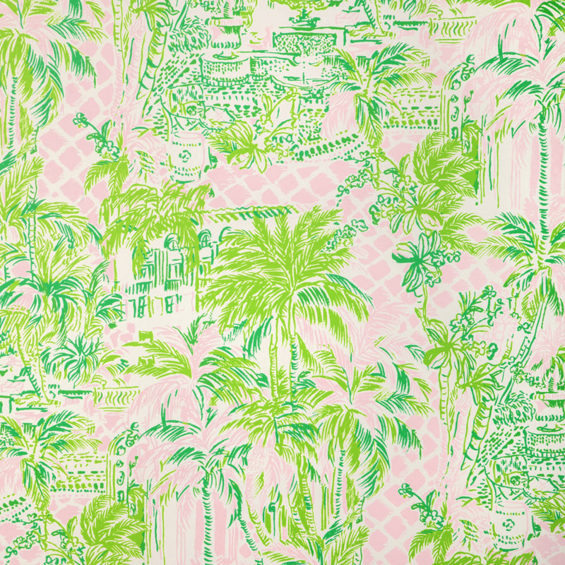 Lilly Pulitzer Palm Beach Wallpaper, Pink/Green
