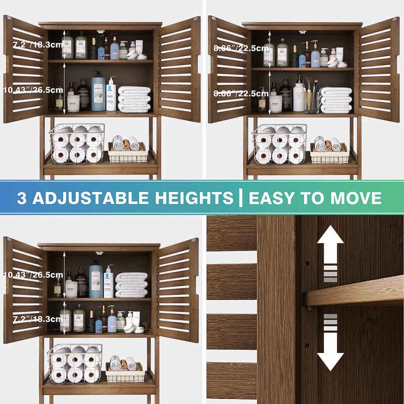 Bahia Bamboo Over The Toilet Storage, Walnut