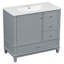 Velano  36-Inch Freestanding Vanity with Ceramic Sink MDF and Solid Wood Construction-1180869212
