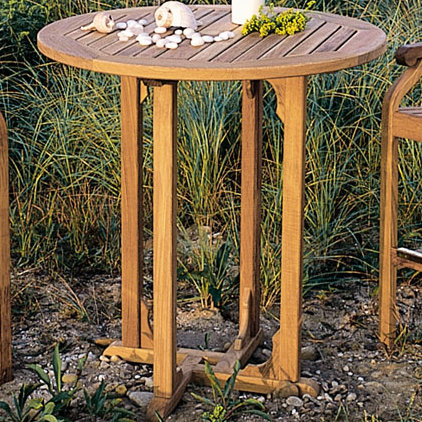 Essex Outdoor Round Teak Bar Table