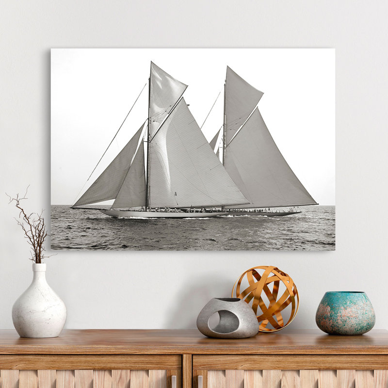 Columbia And Shamrock, 1901 by Anonymous - Wrapped Canvas Print, 70cm H x 100cm W x 4cm D
