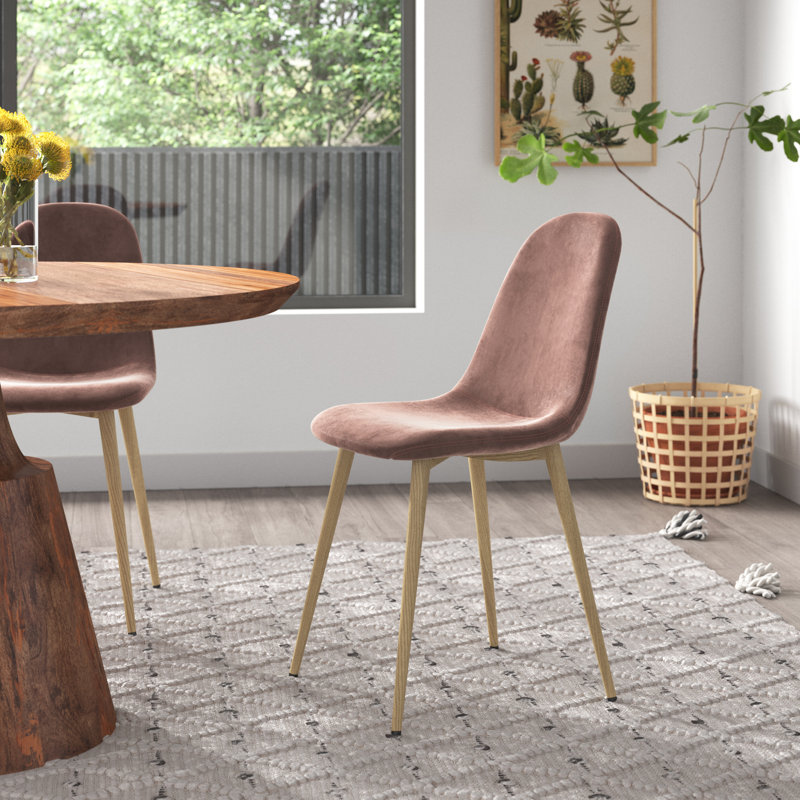 Hendersonville 49cm H Polyester Blend Upholstered Side Chair, Pink