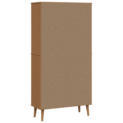  Solid Wood Pine Bookcase MOLDE Wooden Book Storage Rack Multi Colours