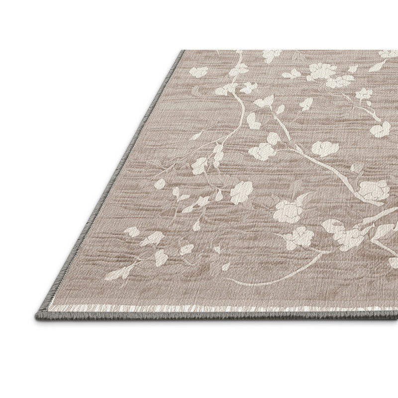 Machine Washable Gray Area Rug, Rectangle 8' x 10'