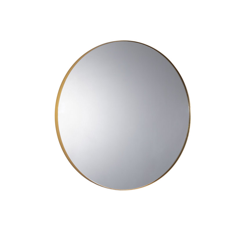 Averill Engineered Wood Wall Mirror, Gold