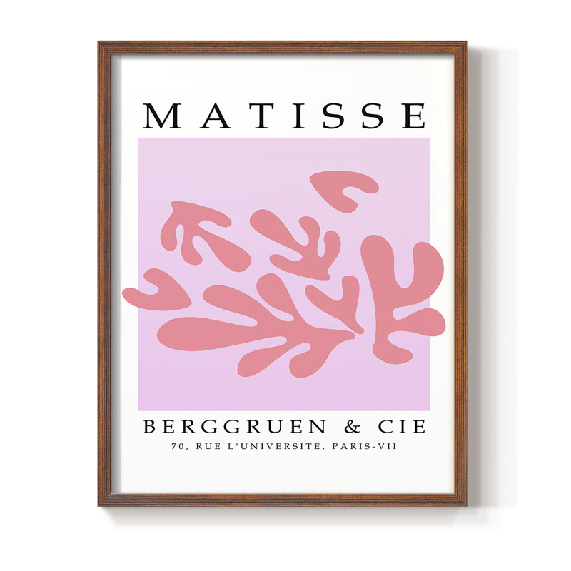 Matisse CECXLII, reproduction encadrée - bois massif, H 28 po x l 22 po, Brun