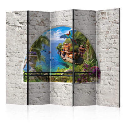 Stourbridge 225 cm W x 172 cm H 5 - Panel Folding Room Divider