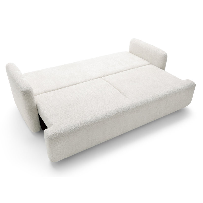 Beilul 3 Seater Fabric Sleeper, Cream
