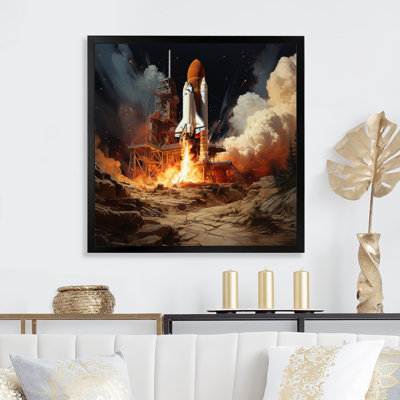 Rocketship Remembrance I - Transportation Canvas Print