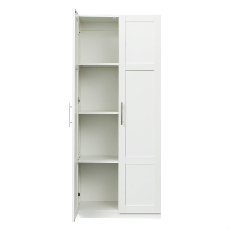 Armoire de garde-manger, armoires de rangement pour garde-manger avec 2 portes et 3 tablettes