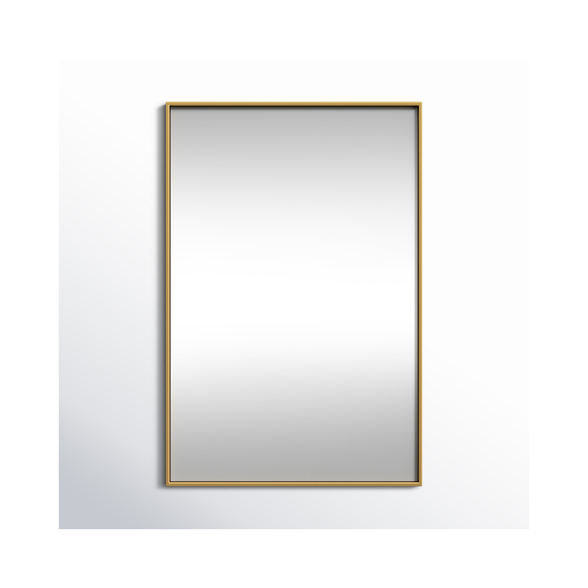 Sabine Metal Rectangle Wall Mirror, Brass, 36" x 24"
