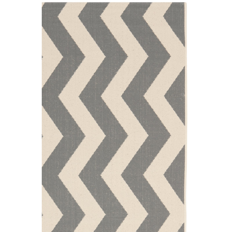 Arneshia Light Gray/Anthracite Indoor / Outdoor Area Indoor/Outdoor Area Rug, Rectangle 11'2" x 8'