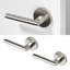 Faux levier de porte simple Brio à conception dissimulée moderne (pour placard, garde-manger ou couloir) - Style minimaliste élégant en nickel brossé-114645670