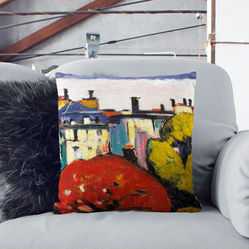 Landscape In Paris Square Throw Cushion, 40cm H x 40cm W x 15cm D