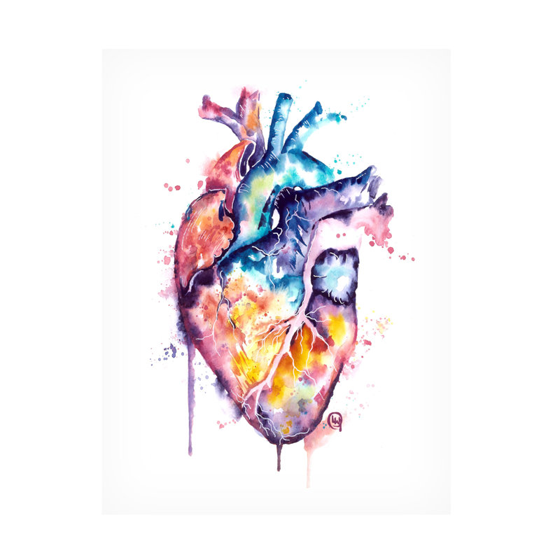 «Lisa Whitehouse Heart», art sur toile, H 19 po x l 14 po