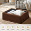 Repose-pieds rembourré avec rangement et plateau rabattable Lessman Farmhouse-697924567