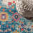 Lathan Bohemian FLAIR Boho Vintage Medallion Navy/Cream Rug-1035671769