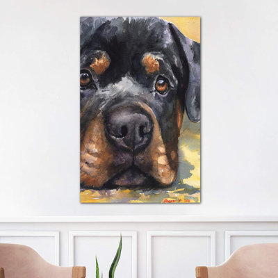 Rottweiler by George Dyachenko - Painting on Canvas