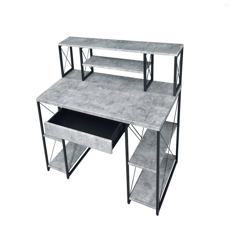Bureau d'écriture tout usage à finition grise, Gris