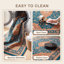 Tapis Pasture2 Traditionnel Médaillon Style persan Bleu Canard Or Crème lavable à la machine Antidérapant Poils courts Intérieur extérieur Adapté aux animaux domestiques Salon Chambre Salle à manger Entrée Couloir Bureau-536569025