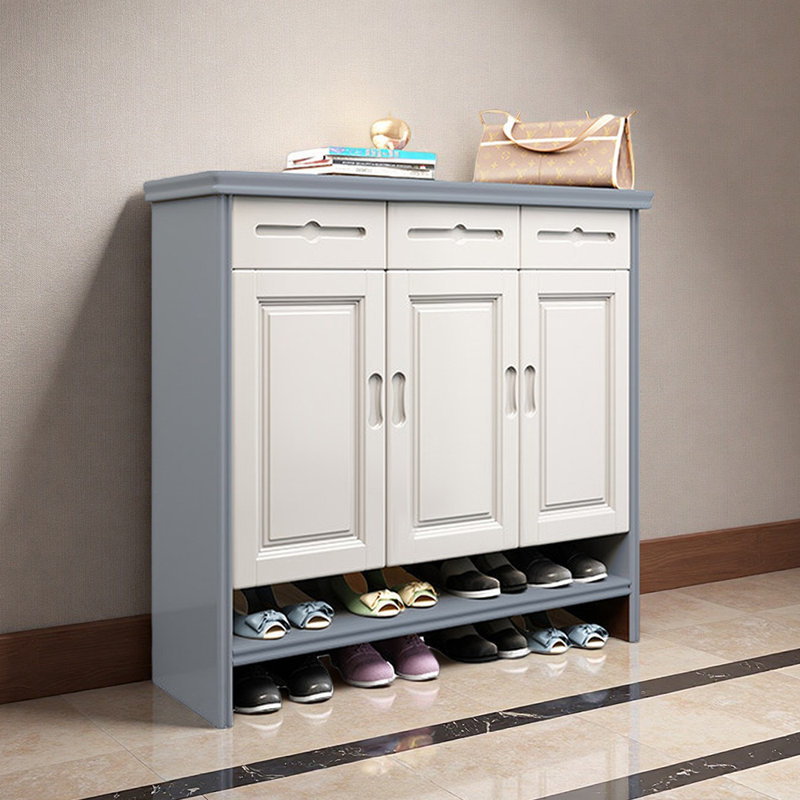 Rangement pratique pour chaussures, Gris / Ivoire