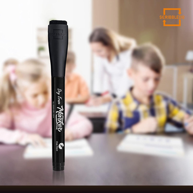 Scribbledo, paquet de 36, marqueurs effaçables à sec avec tableau blanc et capuchon effaçable