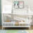 Creasey Full Size Wood Bed with Roof and Slats-1034233479