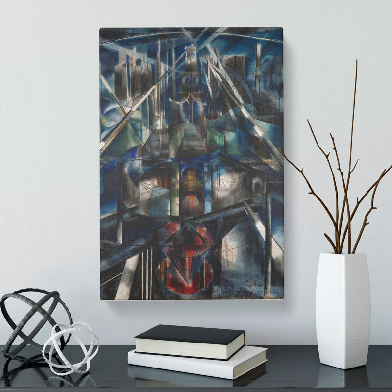 Brooklyn Bridge by Joseph Stella - Wrapped Canvas Painting, 76cm H x 50cm W x 3cm D