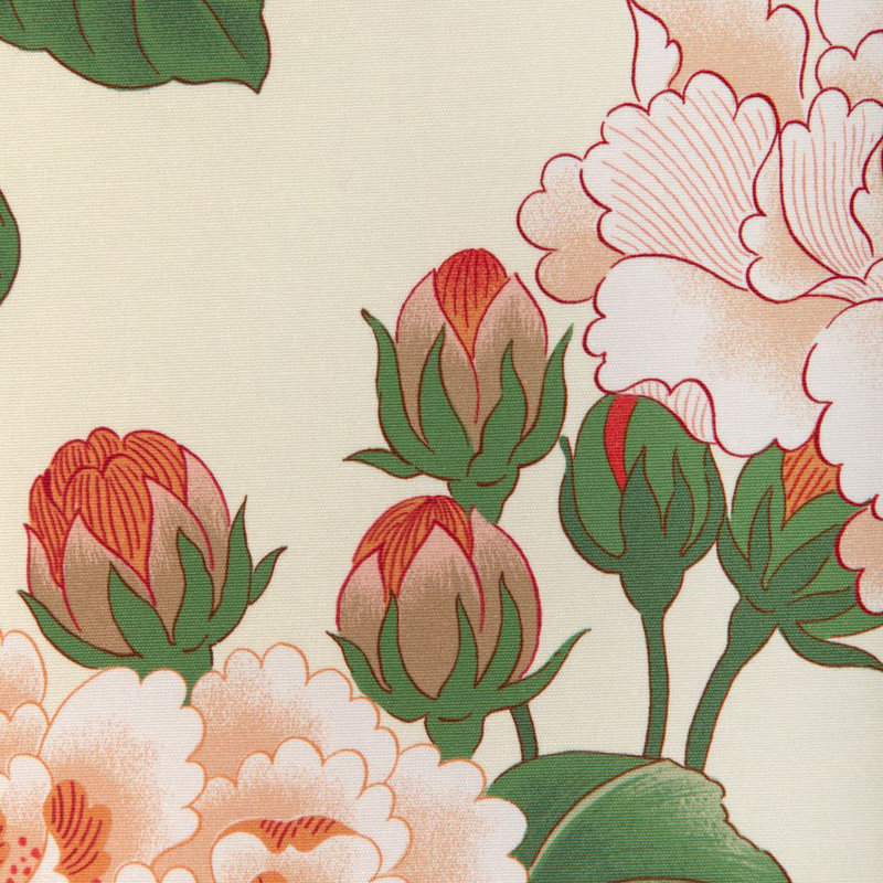 Gardenia Print, Red/Green/Beige