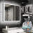 LED Recessed or Surface Frameless Medicine Cabinet with Mirror and Defogger, Magnifying Mirror, Adjustable Shelves, USB & Outlet-2147133961-2147133960