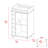 Modern Bar Cart,Two Shelves, Six Built-in Wine Rack, Four Casters -Black-768453244