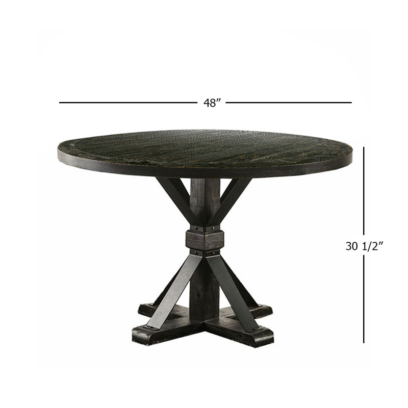 Table de salle à manger Alfred au fini noir antique