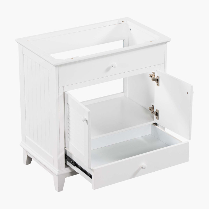 Base de meuble-lavabo polyvalente avec volets élégants et multiples options de rangement
