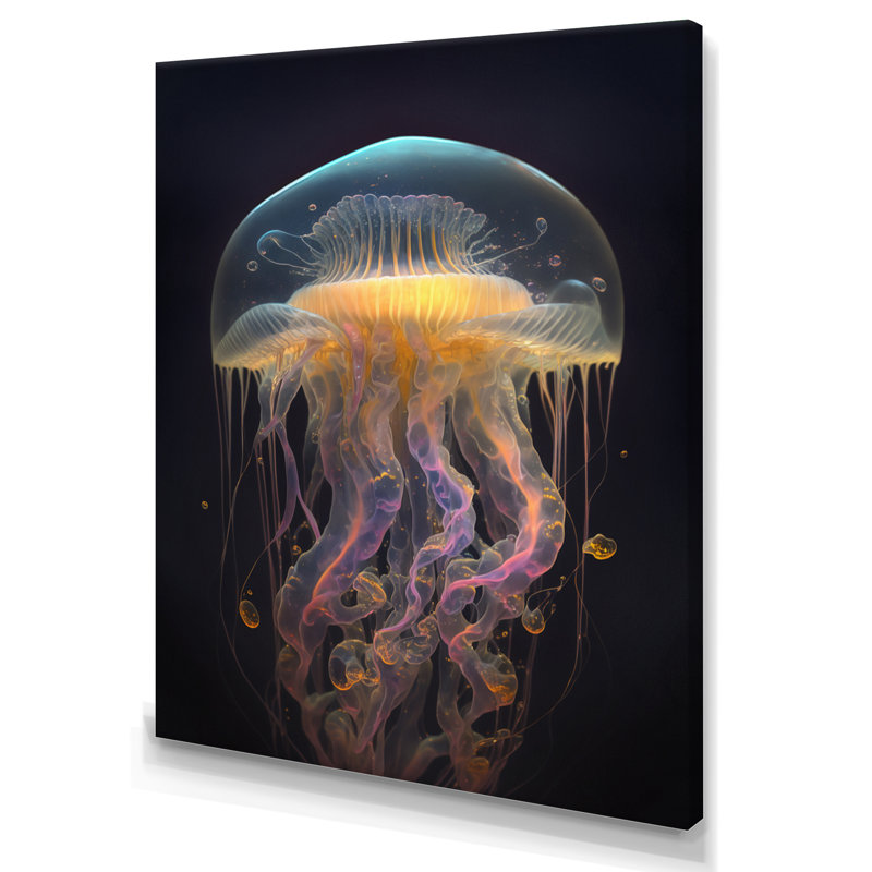 Méduse - reproduction sur toile, L 16 po x H 32 po, Toile tendue