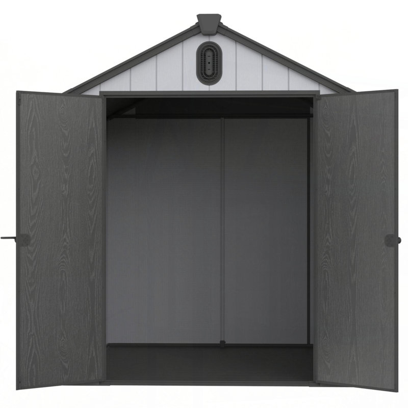 XWT012-1 Remise de rangement en plastique 6 * 8ft pour jardin à grande flèche