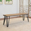 Ensemble de salle à manger 6 pièces, table à manger en épingle à cheveux avec 4 chaises et banc, 4 options de couleur-1088046229