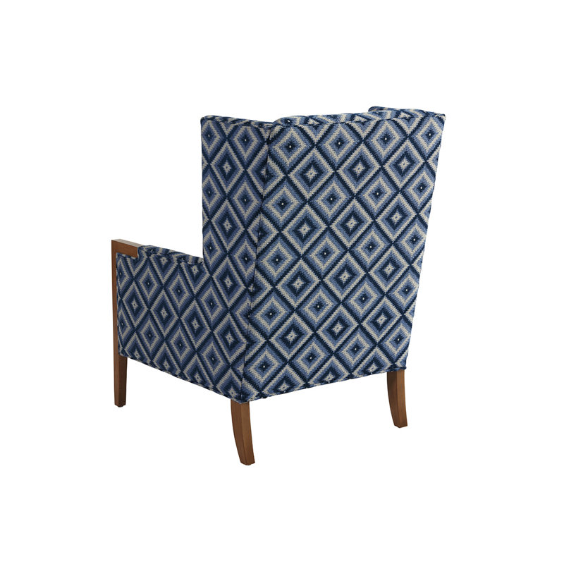 Barclay Butera Upholstery Wingback Chair, Blue