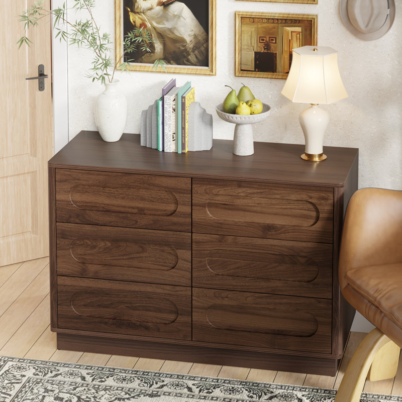 Commode Mid-Century moderne à 6 tiroirs