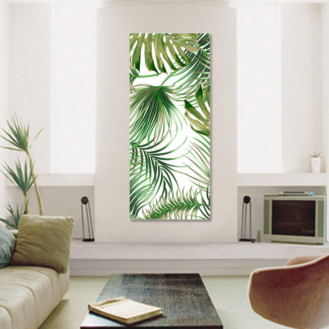 Palm Beachy Painting, Rectangle - 86" H x 36" W x 2.5" D
